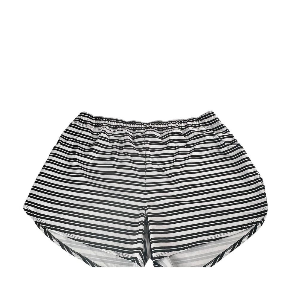 torrid Black and White Striped Swim Shorts One-Piece Cover